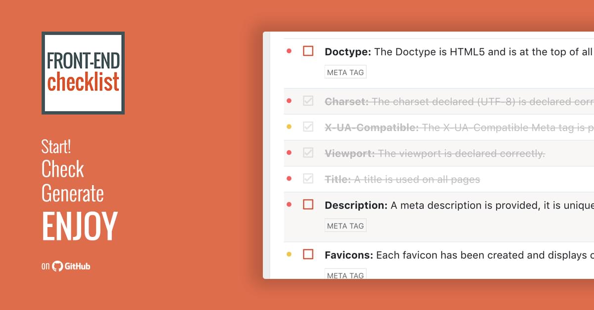 FrontEnd Checklist